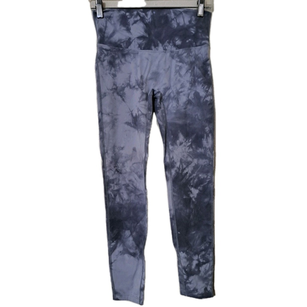 Elevated Mindset Activewear Leggings Womens Medium Size 8 Light‎ Gray Tye Dye